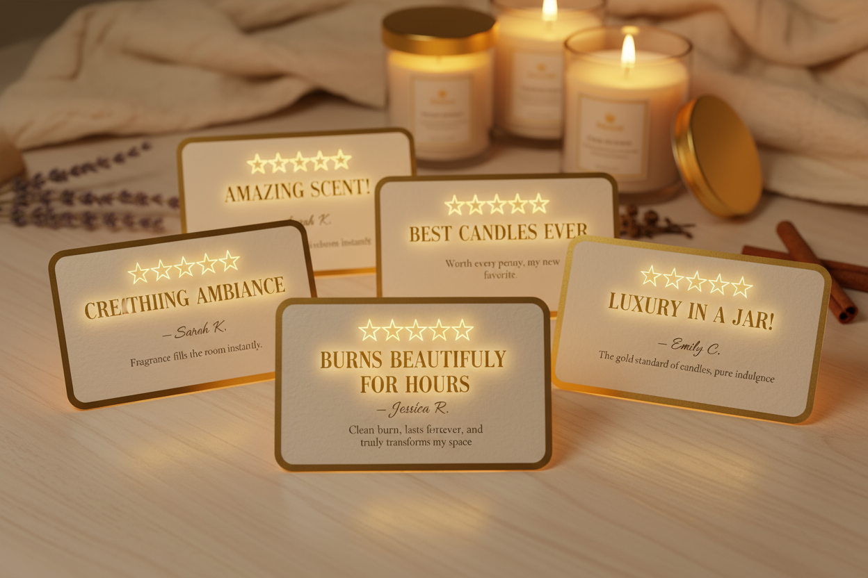 good reviews for a candle company